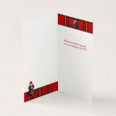 Sanfte Dackel Urlaub Kariert Weihnachtskarte (Innenseite)