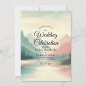 Sanfte Echos der Hochzeit der Berge Einladung (Vorderseite)