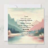 Sanfte Echos der Hochzeit der Berge Einladung (Vorderseite)