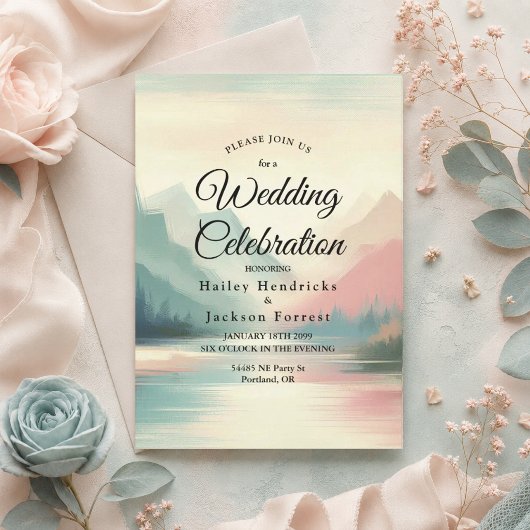 Sanfte Echos der Hochzeit der Berge Einladung