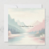 Sanfte Echos der Hochzeit der Berge Einladung (Rückseite)