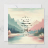 Sanfte Echos der Hochzeit der Berge Einladung (Vorderseite)