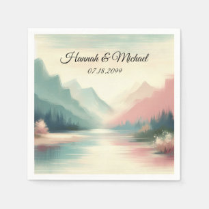 Sanfte Echos der Hochzeit der Berge Serviette