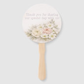 Sanfte editorische botanische Hochzeit Fächer (Rückseite)