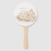 Sanfte editorische botanische Hochzeit Fächer (Vorderseite)