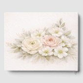 Sanfte editorische botanische Hochzeit Gästebuch (Rückseite)