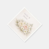 Sanfte editorische botanische Hochzeit Serviette (Ecke)