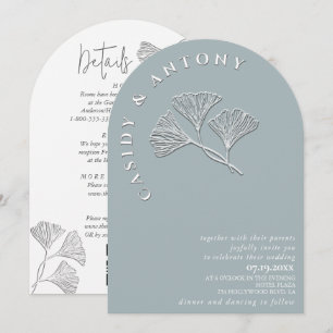 Sanfte, einfache Prägung Ginko alles in einem in Einladung