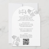 Sanfte, einfache Prägung Ginko alles in einem in Einladung (Rückseite)