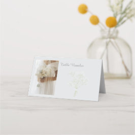 Sanfte Elfenbein-Hochzeit, Romantischer Brautgast Platzkarte