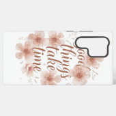 Sanfte Erinnerung mit zarten Blüten Samsung Galaxy Hülle (Rückseite (Horizontal))