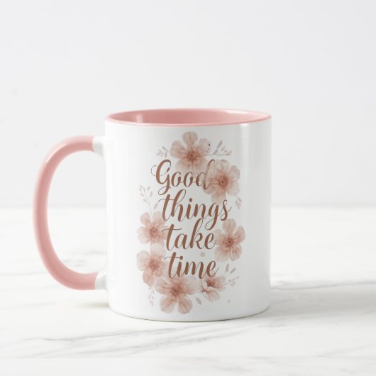 Sanfte Erinnerung mit zarten Blüten Tasse (Links)