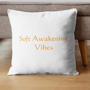 Sanfte Erweckungsvibes Golden Schrift Kissen