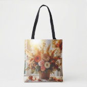 Sanfte Fall Blume Volldrucktasche Tasche (Vorderseite)