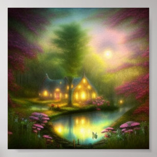 Sanfte Fantasy-Cottage Poster