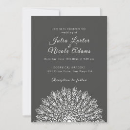 Sanfte Feder Trocken Pampas Gras Mandala Hochzeit Einladung
