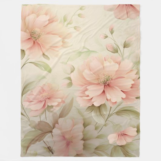 Sanfte Floral Fleecedecke (Vorderseite)