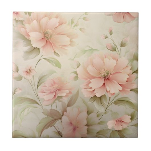 Sanfte Floral Fliese (Vorderseite)