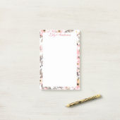 Sanfte Floral Post-it Klebezettel (Auf Schreibtisch)