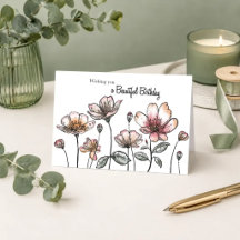 Sanfte Florale — Geburtstagskarte