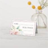 Sanfte florale Romantische Landschaft Hochzeitssaa Platzkarte (Vorderseite)