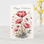 Sanfte Florale Valentinstag Romantische Rose Valen Karte (Gelbe Blume)