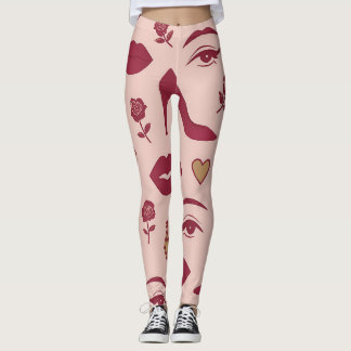 Sanfte Frauenpower – Kühnes Chic-Muster für Stylis Leggings