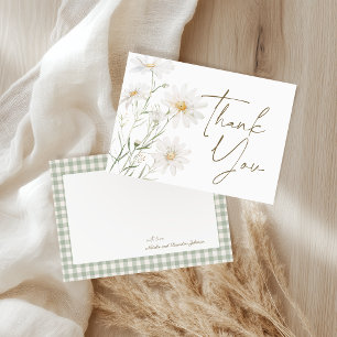 Sanfte Gänseblümchen-Blüten Florale Babyparty Dankeskarte