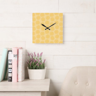 Sanfte gelbe Sonnenblumenblüte 1 Quadratische Wanduhr