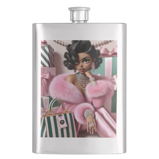 Sanfte Glamour Flachmann (Vorderseite)