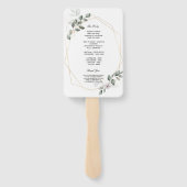 Sanfte Greenery Watercolor Leaf Rahmen & Blume Fächer (Rückseite)