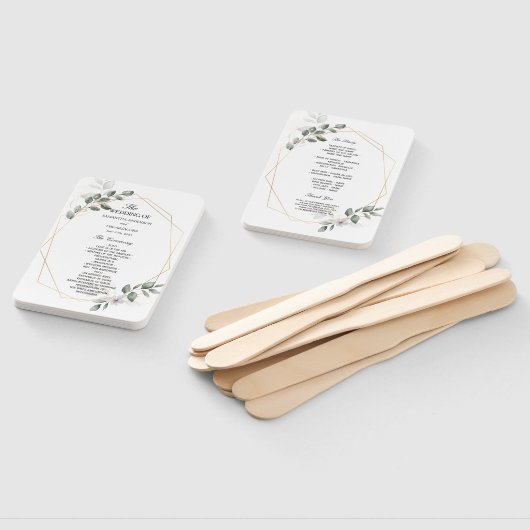 Sanfte Greenery Watercolor Leaf Rahmen & Blume Fächer (Non-assembled)