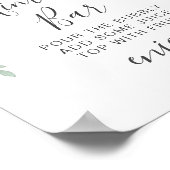 Sanfte grüne Eukalyptus-Aquarell-Rustical-Hochzeit Poster (Ecke)