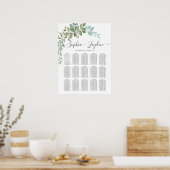 Sanfte grüne Eukalyptus-Aquarell-Rustical-Hochzeit Poster (Küche)