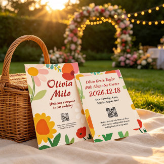 sanfte, handgemalte florale Hochzeit Einladung