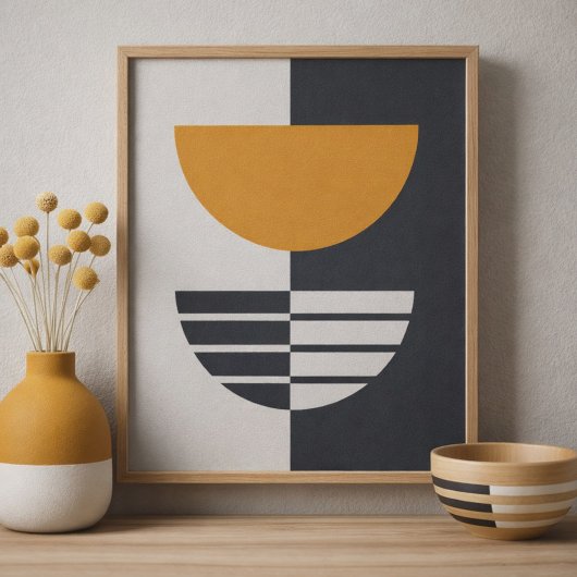 Sanfte Harmonie in abstrakter Geometrie Poster