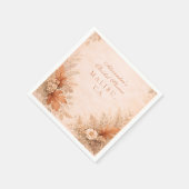 Sanfte Herbst-Blumen-Hochzeitsdusche Serviette (Ecke)