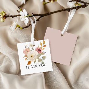 Sanfte Herbst-Frühlings-Blumen-Baby-Shower-Dankesc Geschenkanhänger