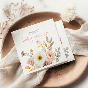 Sanfte Herbst-Frühlings-Blumen-Girl-Baby-Party Serviette