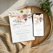 Sanfte Herbst-Frühlings-Blumen Mädchen Virtuelle B Einladung