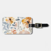 Sanfte Herbstblumen Personalisiert Gepäckanhänger (Vorderseite horizontal)