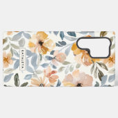 Sanfte Herbstblumen Personalisiert Samsung Galaxy Hülle (Rückseite (Horizontal))