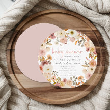 Sanfte Herbstrunden-Blumen-Babyparty im Frühling