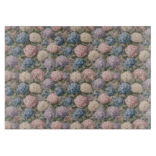 Sanfte Hortensien-Cluster-Kunst im Vintage-Stil Schneidebrett