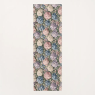 Sanfte Hortensien-Cluster-Kunst im Vintage-Stil Yogamatte