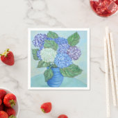 Sanfte Hydrangeas in einer Vase Napkins Serviette (Beispiel)