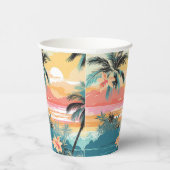 Sanfte Insel-Horizont Pappbecher (Rechts)