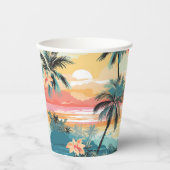 Sanfte Insel-Horizont Pappbecher (Vorderseite)
