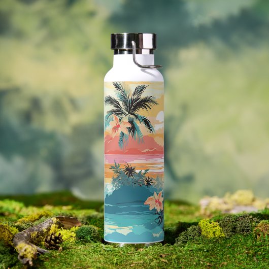 Sanfte Insel-Horizont Trinkflasche (Außenbereich (gedreht))