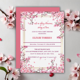Sanfte Kirschblüten-Sakura-Baby-Party Einladung